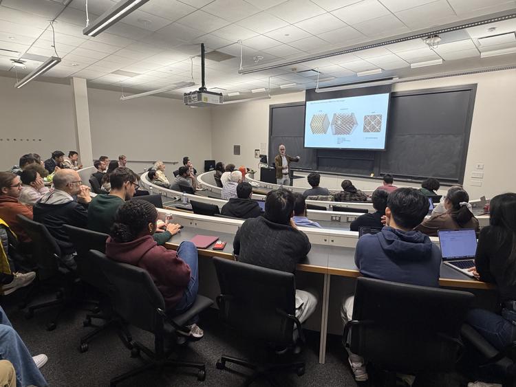 Prof. Kammer gave his talk on the failure mechanics of imperfect lattice material.